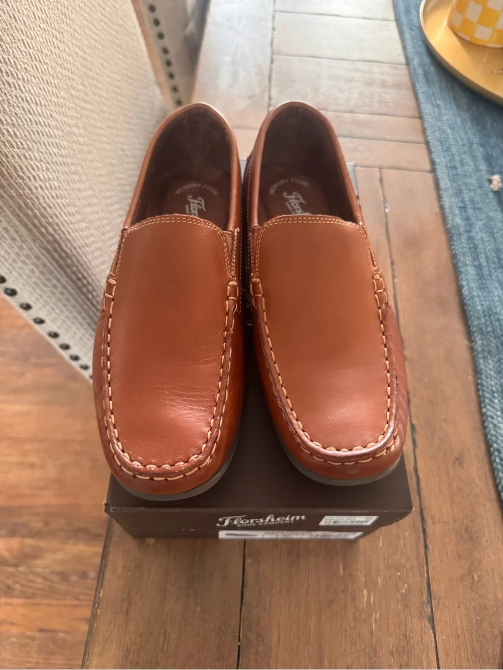 Florsheim Boys' Cognac Leather Slip-On Loafers